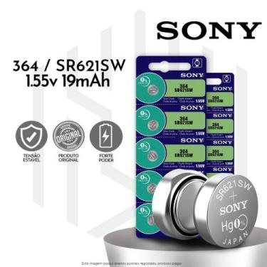 Imagem de 05un. Bateria de relógio 364 SR621SW 1.55v Original SONY