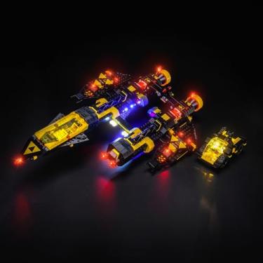 Imagem de BrickBling Luz LED compatível com Lego Blacktron Renegade, kit de luz criativa compatível apenas com Lego 10355-Lights, sem modelo incluído