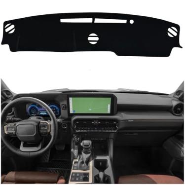 Imagem de KEEGTBOX Capa para painel de painel interior console central protetor de raios UV compatível com Toyota Land Cruiser Prado 250 J250 LC250 2024 2025+ acessórios de tapete de placa de painel (sem HUD)