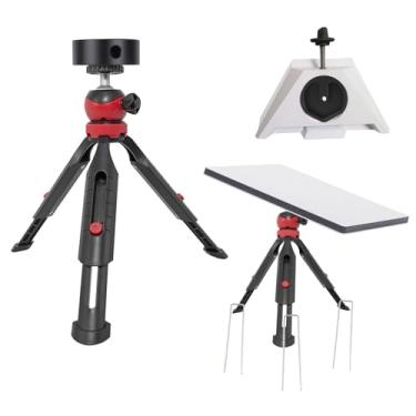 Imagem de SHOOTPRO Starlink Conjunto de montagem de mini tripé de mesa, mini solução de suporte Star Link portátil com liga de alumínio 1/10.2 cm-20 adaptador rosqueado para tripés, braçadeira de fixação, braço