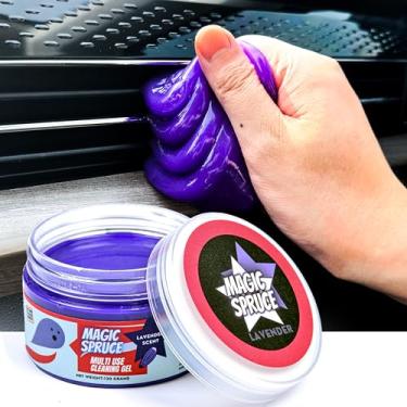 Imagem de ToysButty Kit de limpeza para carros Suprimentos de gel para limpeza do interior do carro, 2 tubos de Slime Cleaner, 4 escovas antiestáticas para o interior …