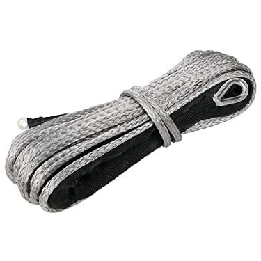 Imagem de WROUGH Corda de guincho sintético de 1/10.2 cm x 15.2 m com luva protetora e dedal, força de ruptura de 4,5 kg - Corda de guincho resistente para ATV, UTV, reboque de barco, jipe, quadriciclo, Polaris