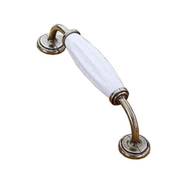 Imagem de Puxadores de portão de ferragens de porta Gaveta de armário Puxador de cerâmica antiga Maçaneta de porta de armário Puxador de ferragens de móveis Estilo rachadura Pacote de 10 puxadores de porta