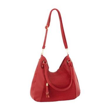 Imagem de Bolsa Feminina Grande Preta Alça Longa Ombro e Mão Textura Chique Luxo