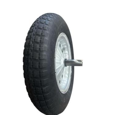 Imagem de Roda De Carrinho De Mao Carriola Reforçado + eixo - metalosa