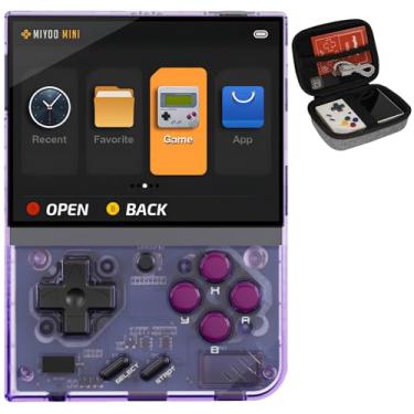 Imagem de NxFree Console De Jogos Retrô Miyoo Mini Plus 128 Gb – Sistema Portátil Jogos, Tela Hd 3,5", Bateria Longa Duração, Compatível Com Vários Formatos Emulador Para (Roxo Gb)