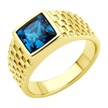 Imagem de 555Jewelry Anel masculino ônix de aço inoxidável quadrado ônix anel de sinete masculino anel mindinho anel anel para polegar anel masculino anel de polegar, Aço inoxidável, Sem pedra preciosa