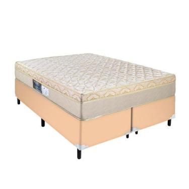 Imagem de Cama Box Bege Arezzo Queen Molas Ensacadas Portobel