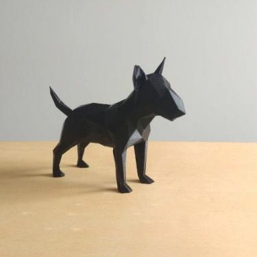 Imagem de Bull Terrier - 10 Cm De Altura / Cachorro Decorativo - Toque 3D, Preto