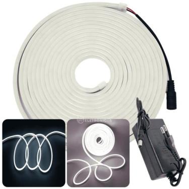 Imagem de Fita De Led Luminoso Letreiro Fachada Comércio Flexível Branco Frio FI