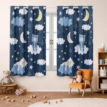 Imagem de Cortina Infantil Decorativa, 2,00 x 1,50m, Poliéster, Estampada, para Quarto de Criança (URSINHO SONHADOR)