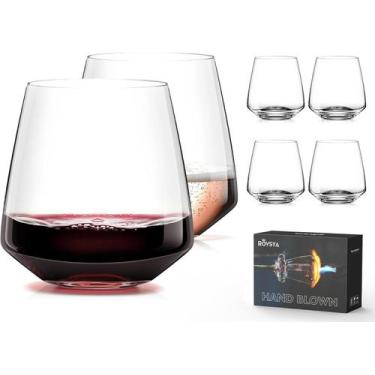 Imagem de Conjunto de taças de vinho OJA, 6 peças, 400 ml, soprado à mão, sem ha