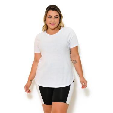 Imagem de Camiseta Feminina Dry Fit Plus Size Alta Qualidade Perfeita para Trein