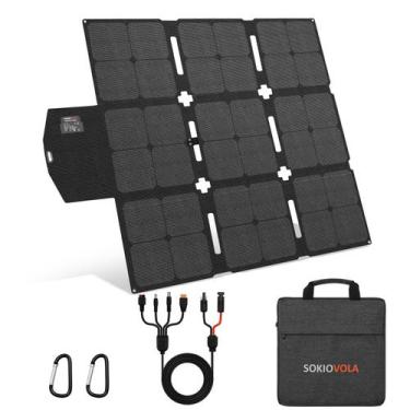 Imagem de Carregador portátil dobrável de painel solar SOKIOVOLA 120W