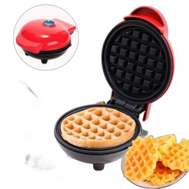 Imagem de Mini Waffle Portátil Ideal Waffles Doces Ou Salgados 110V