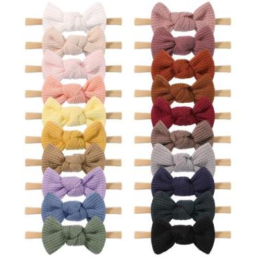 Imagem de Laços de cabelo e bandanas para meninas Jollybows 20 unidades de 3,2 p