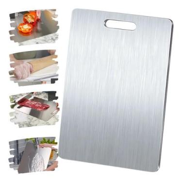 Imagem de Tabua Corte aço inox Para Cozinha Taboa Churrasco Carne - loja 01