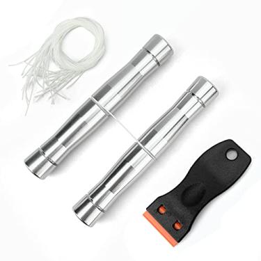 Imagem de CARTINTS Ferramenta de remoção de emblema de carro de alumínio, logotipo de cauda, adesivo de limpeza, raspador de plástico, para aplicação de ferramentas de filme de proteção de tinta de vinil de