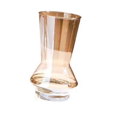 Imagem de Generic Vaso de vidro transparente para flores, recipiente moderno para arranjos florais, ideal para decoração de mesa, estante, ou quarto.