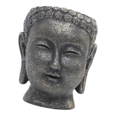 Imagem de Generic Vaso de plantas em formato de cabeça de Buda com furo de drenagem, ideal para cozinha, sala de chá, e áreas externas, 9 Cm X 9.4 Cm X 11 Cm