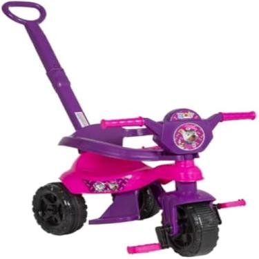 Imagem de Brinquedo de tres rodas, cor rosa, para crianca, divertido e leve,divertido e alegre.