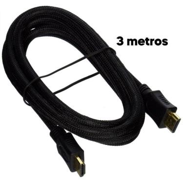 Imagem de Cabo Hdmi 3 Metros 4K Hd 3D Full Hd Para Tv E Monitor