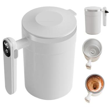 Imagem de Copo de Mistura Automática Magnética Inteligente Elétrico Portátil para Café Milkshake Fitness com Tecnologia Auto-Agitação Grau Alimentar - Design em
