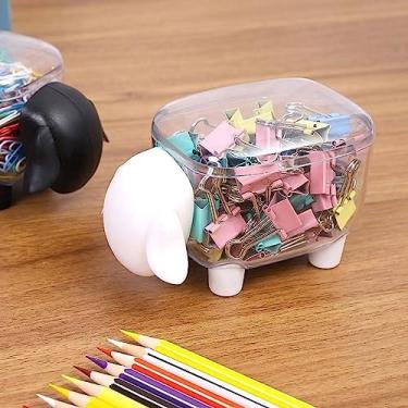 Imagem de aqxreight Bonito Desenho Animado Papelaria Cotonete Maquiagem Caixa de Armazenamento de Algodão Organizador Adorável Tempo de Ovelha e Corpo Ser Material de Qualidade Não Tóxico para Lata de