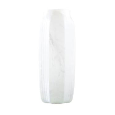 Imagem de URGDWEKJY Vaso de vidro branco estilo simples mesa de jantar doméstica vaso de flores entrada flores secas arranjo de flores vasos de flores (B)