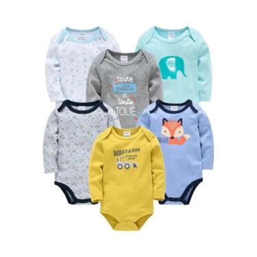 Imagem de Macacão De Algodão Para Bebês Meninos Recém-Nascidos, Manga Longa, Pre