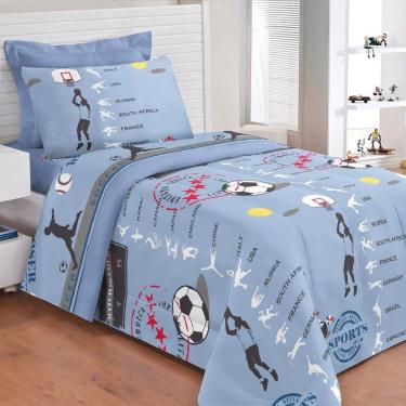 Imagem de Edredom Infantil Fenômeno Esportes Jogo De Lençol 5 Peças