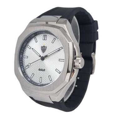 Imagem de Relógio Oficial Atlético Mineiro Pulseira Preta GALO-003-2 - Atlético 