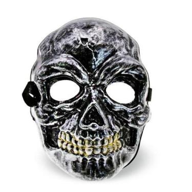 Imagem de Máscara de terror de Halloween em PVC com linha brilhante para festa d