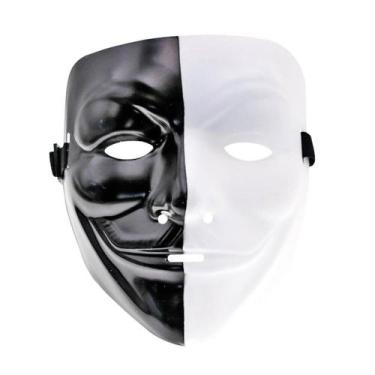Imagem de Máscara V for Vendetta, fantasia de Halloween em PVC preto e branco - 