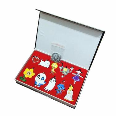 Imagem de Conjunto de chaveiros Undertale Sans Game Flowers em forma de coração 