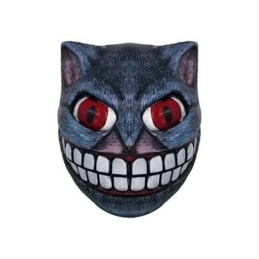 Imagem de Máscara de terror Cheshire Cat Cosplay Halloween Latex tamanho único -