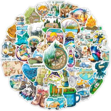 Imagem de Pacote de adesivos para viagens ao ar livre, acampamento, anime, imper