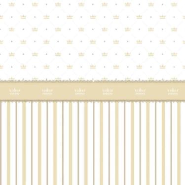 Imagem de Papel De Parede Dourada Com Coroa Quarto Infantil Adesivo