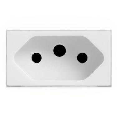 Imagem de Módulo de Tomada 2p+t 20 Amperes Cinza Fosco Ekc31000-26 Dicompel Módulo 1 Tomada Universal 2p+