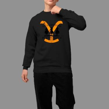Imagem de Moletom Gola Careca Basico Moda Country Tecido Macio Yellow Stone, Pre