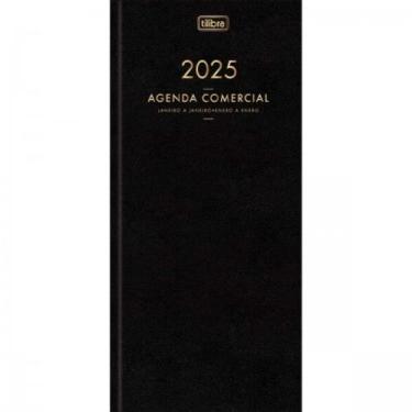 Imagem de Agenda Executiva Costurada Diária 12,3 x 27,5 cm Comercial 2025 tilibr