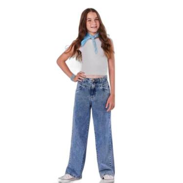 Imagem de Calça Wide Leg Jeans Estonada Teen Max Denim - Max Denim Kids, Jeans, 