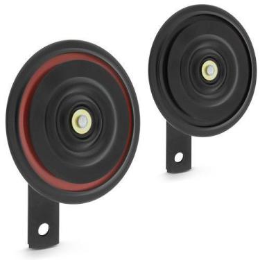 Imagem de Par Buzina Automotiva Universal Paquerinha Bibi 12V Som Grave e Agudo 