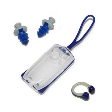 Imagem de Kit Clips Protetores P/ Ouvido E Nariz Aqua Sphere, Azul, Cinza