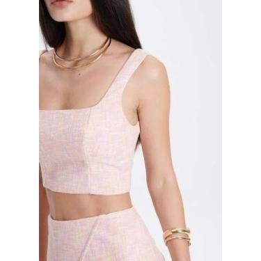 Imagem de Top cropped de alca myft feminino, G, Rosa