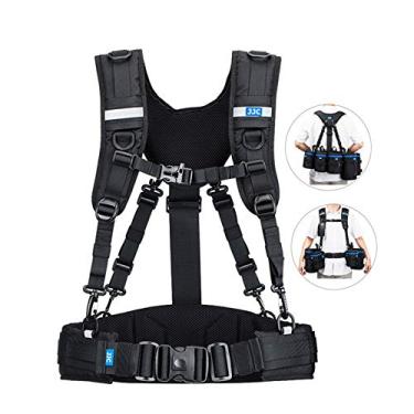 Imagem de Sistema de colete de peitoral ajustável para câmera, cinta de cintura com oito laços para pendurar a bolsa de lente, estojo de flash, nove anéis em D para capa de cartão SD e outros