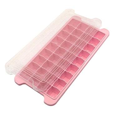 Imagem de Bandeja de cubo de gelo 36 furos molde de cubo de gelo de silicone bandeja de cubo de gelo geleia café uísque máquina de gelo criativa ferramenta de barra de festa molde de cubo de gelo (cor: rosa)