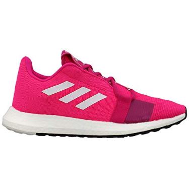 Imagem de adidas Tênis de corrida feminino Senseboost Go – Rosa, rosa, 6.5