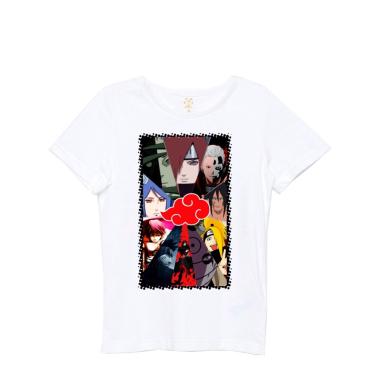 Imagem de Camiseta Akatsuki Infantil 100% Poliéster cor branca