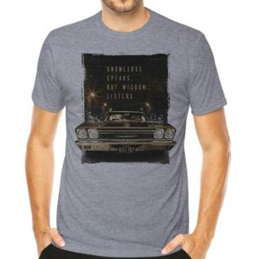 Imagem de Camiseta Camisa Masculina Mescla Carro Antigo Moda-Masculino